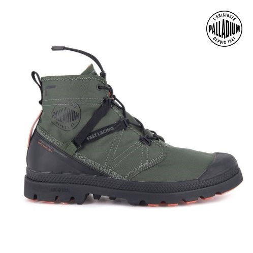 Dámské Boty Palladium Pampa Travel Lite+ Nepromokavé Olivy Zelené | CZ GQX-48W